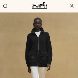 Hermes Black Wool Knit Jacket New